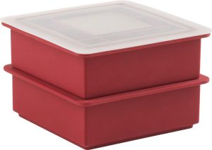 ST/2 SILICONE ICE CUBE TRAYS W/LID